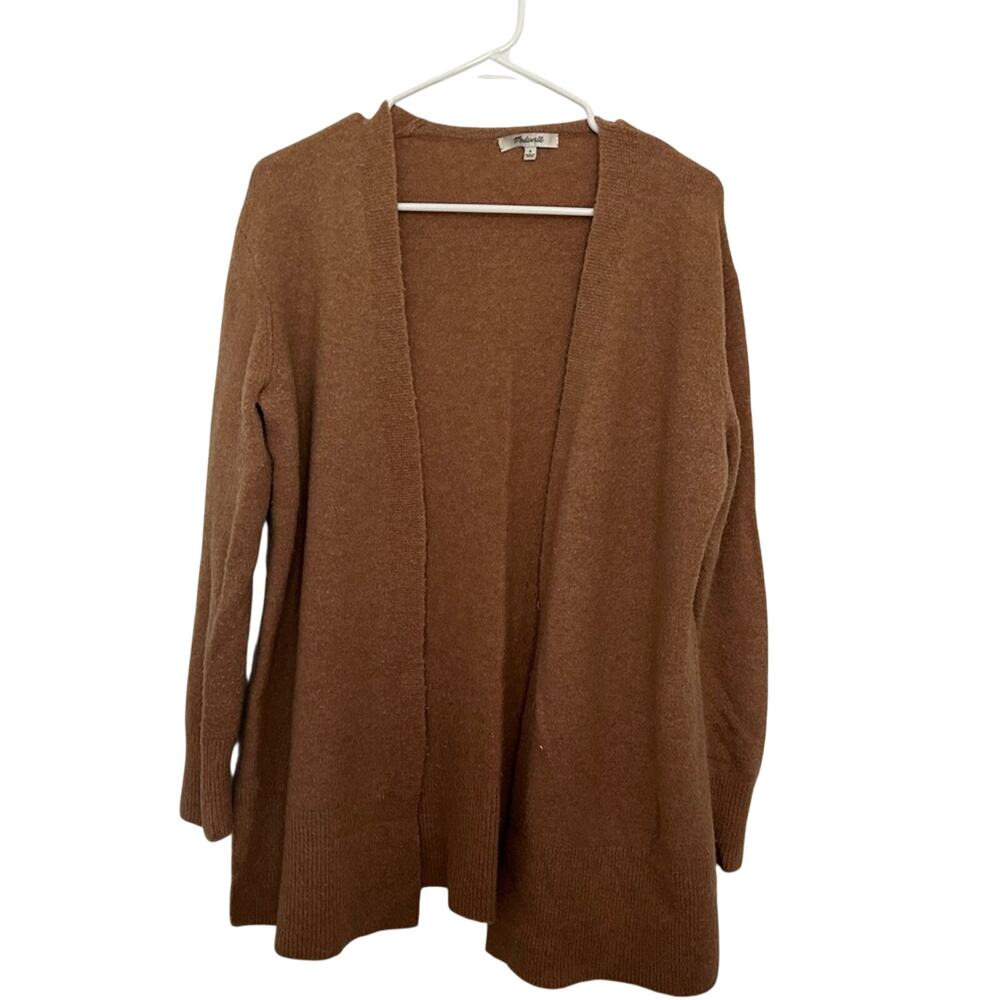 Madewell Brown Merino Wool Alpaca Open Front Cardigan Sweater Women S